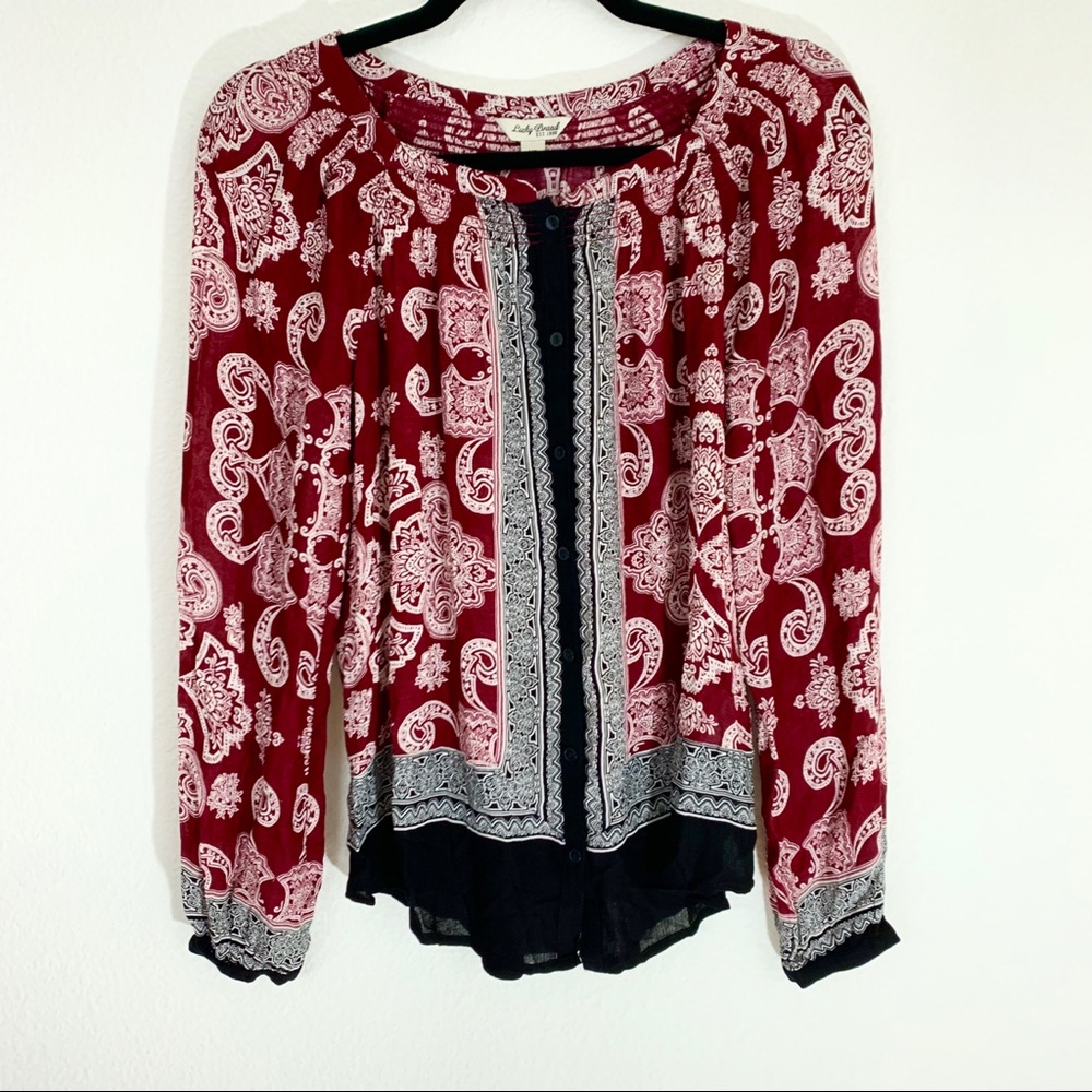 Lucky Brand Paisley Top Size XS